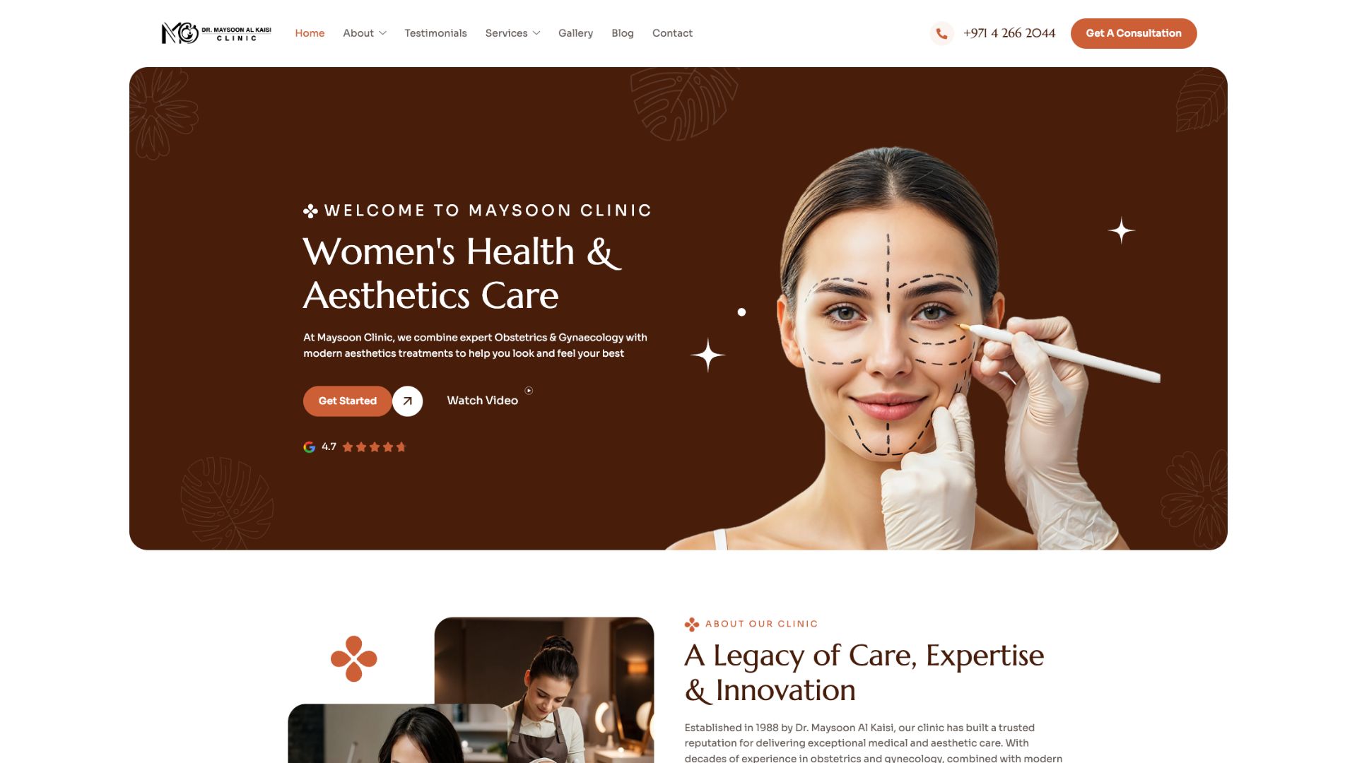 Maysoon Clinic Website Sample
